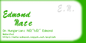 edmond mate business card